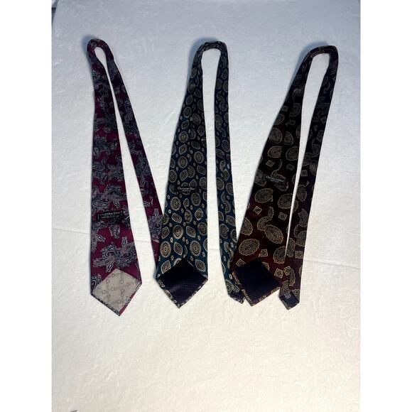 LOT of 3 Vintage Christian Dior Designer Silk Neck Ties - Picture 10 of 10